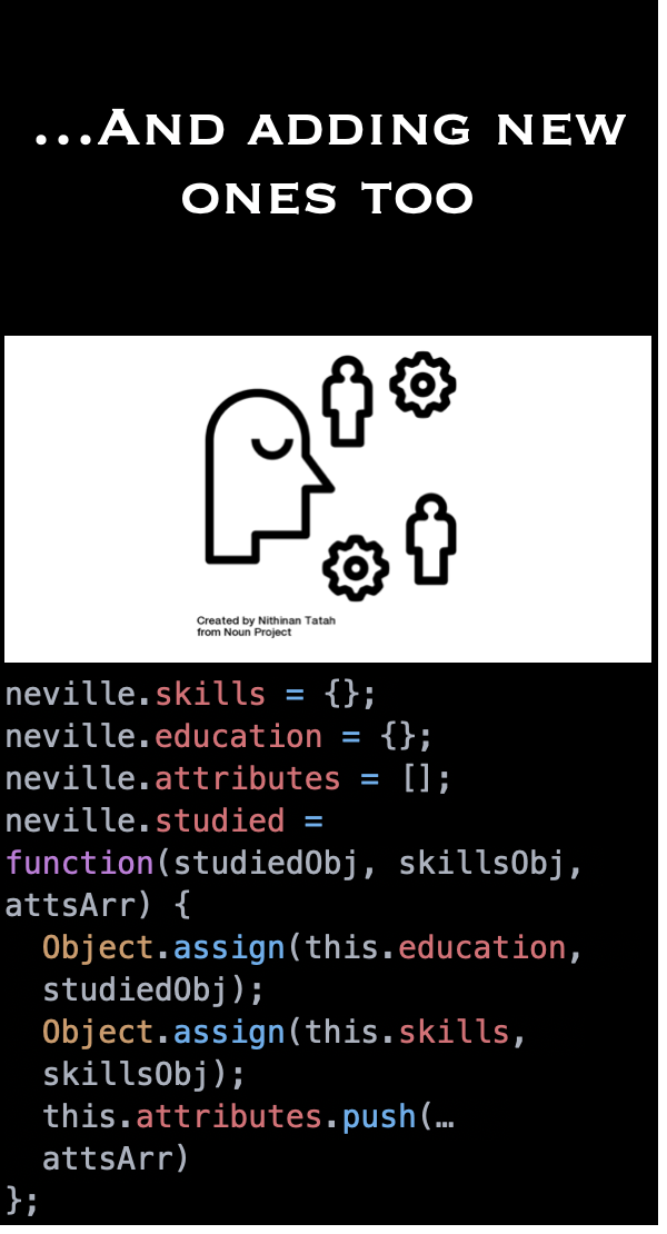 Text reading '...and adding new ones too'. Text also represented by an image and in code.